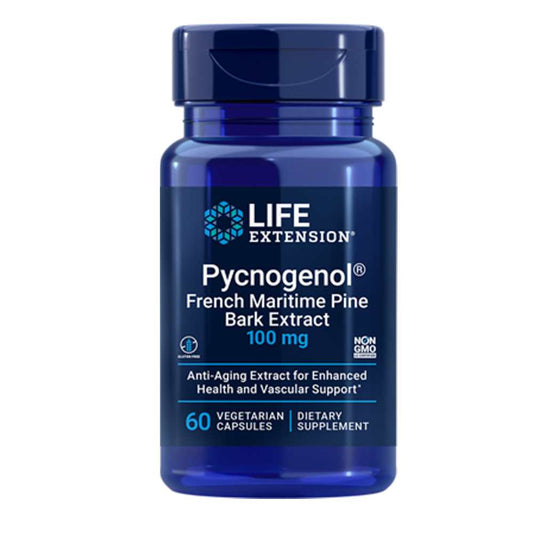 Life Extension Pycnogenol® French Maritime Pine Bark Extract 100 Mg, 60 Vegetarian Capsules