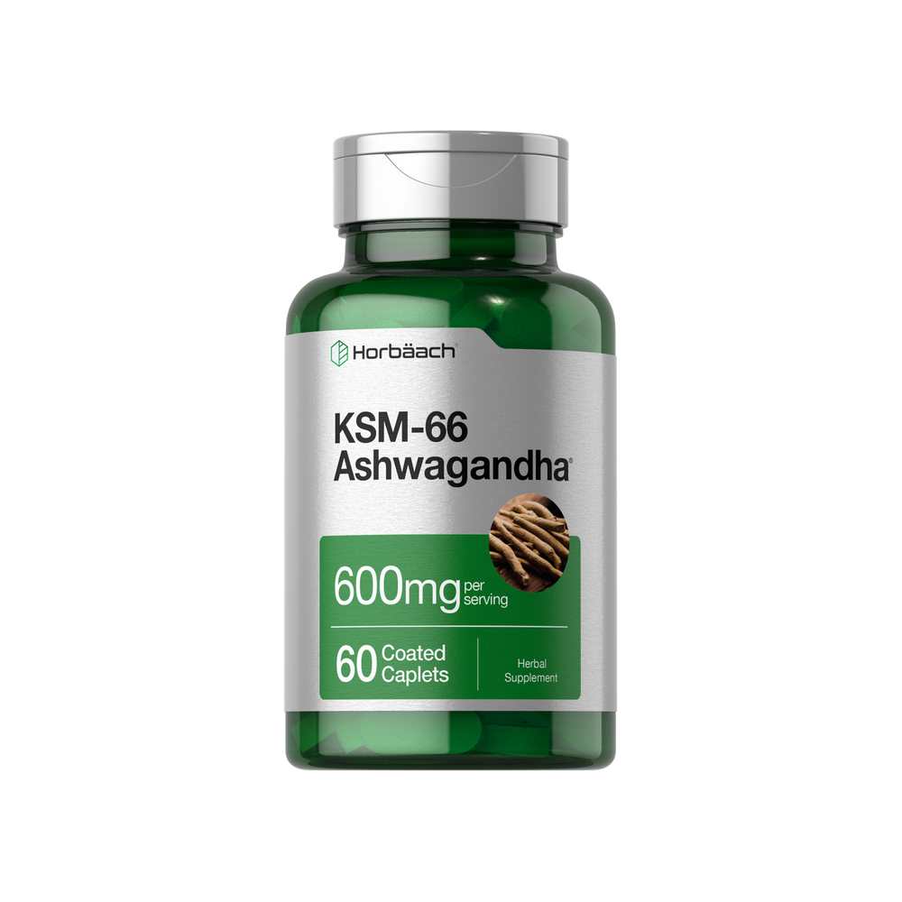 Horbäach Ksm-66 Ashwagandha 600mg per Serving | 60 Caplets