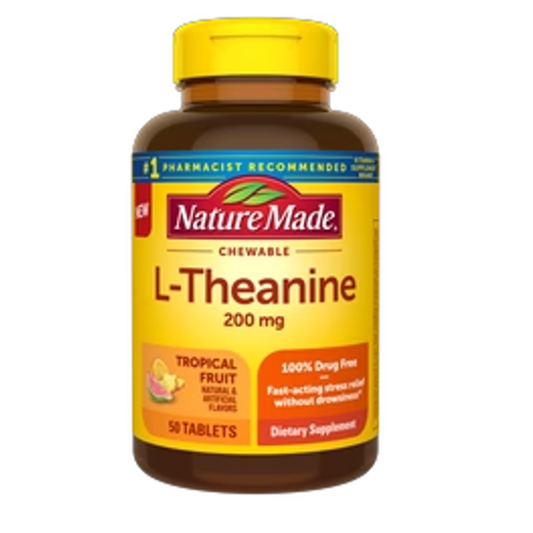 Nature Made L-Theanine 200MG -  Chewable Tablets