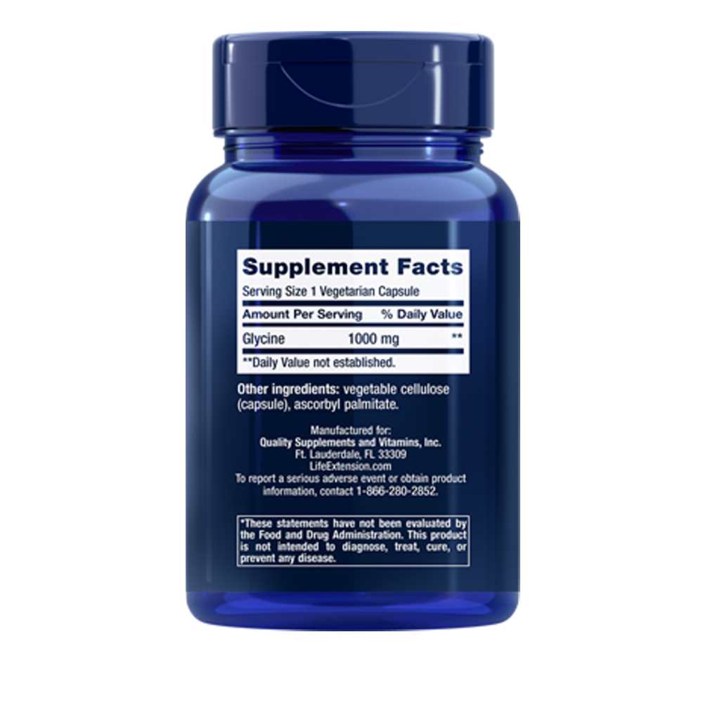Life Extension Glycine 1000 Mg – 100 Vegetarian Capsules