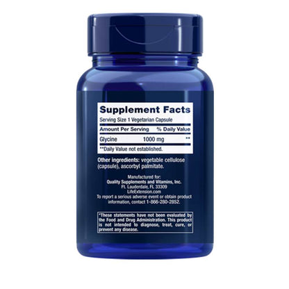 Life Extension Glycine 1000 Mg – 100 Vegetarian Capsules