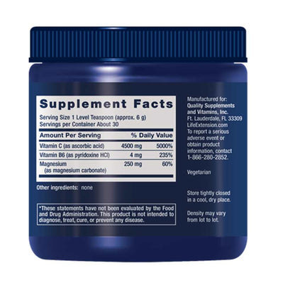 Life Extension Effervescent Vitamin C Magnesium Crystals – 180g