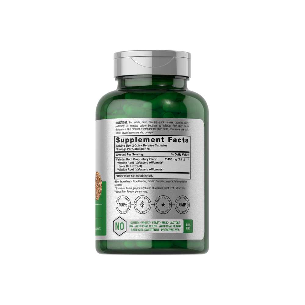 Horbäach Valerian Root 2400mg per Serving | 150 Capsules
