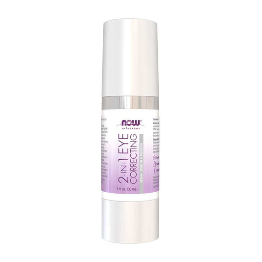 Now Foods 2 in 1 Eye Correcting Cream – Brightening & Firming Formula with Caffeine & Peptides – 30 M L