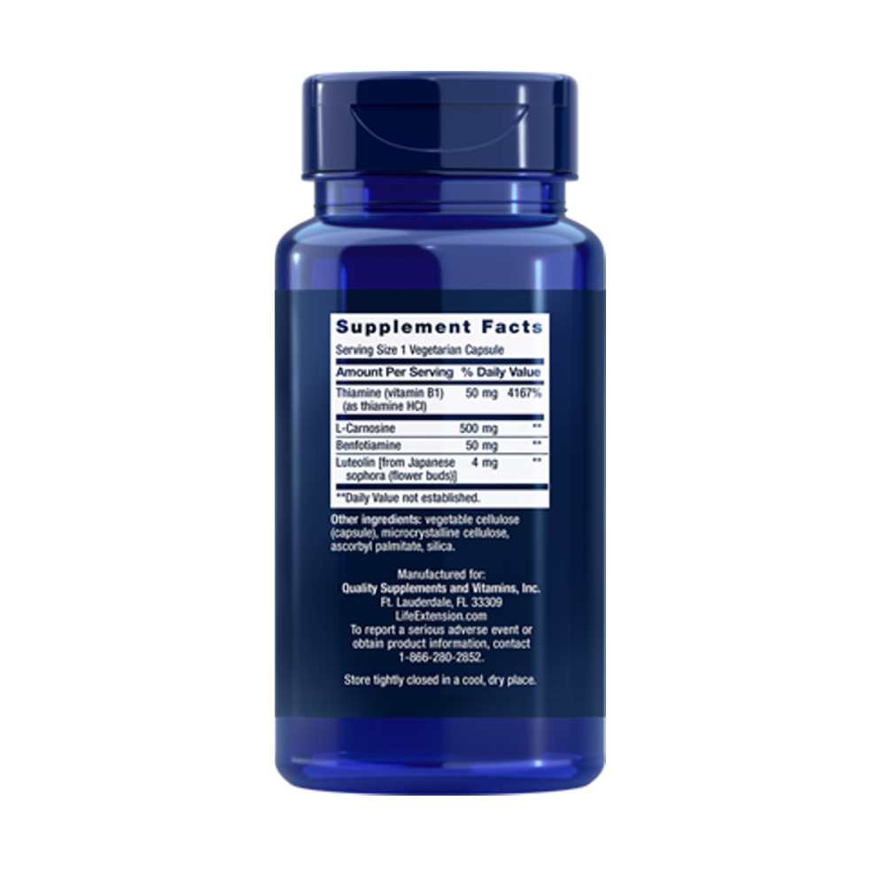 Life Extension Super Carnosine 500 Mg, 60 Vegetarian Capsules