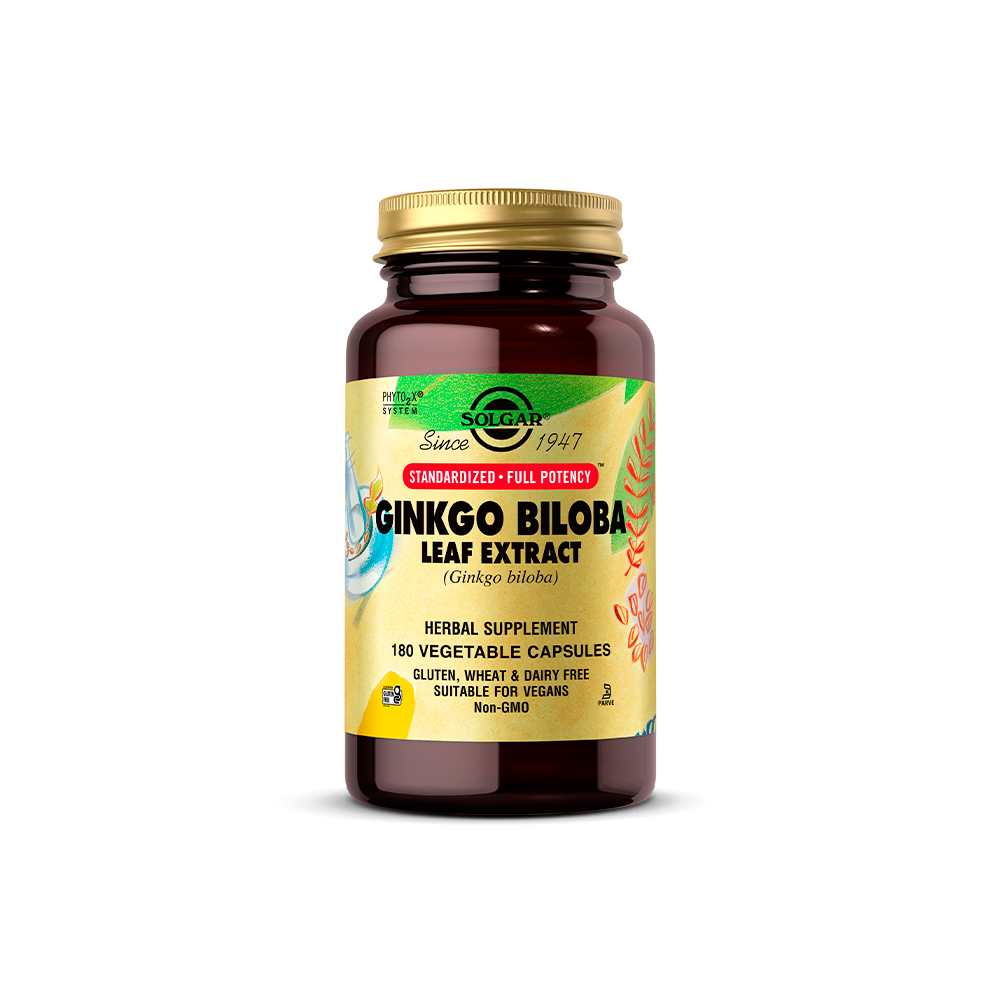 Solgar Sfp Ginkgo Biloba Leaf Extract 180 Vegetable Capsules