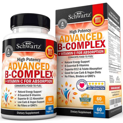 Bio Schwartz Advanced B-Complex – 60 Capsules