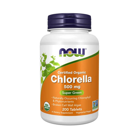 Now Foods Organic Chlorella 500 Mg – Super Green Algae – 200 Tablets