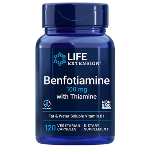 Life Extension Benfotiamine with Thiamine 100 Mg – 120 Vegetarian Capsules