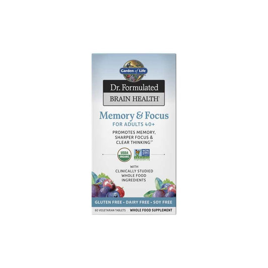 Garden of Life Dr. Formulated Memory & Focus for Adults 40+ 60 Tablets