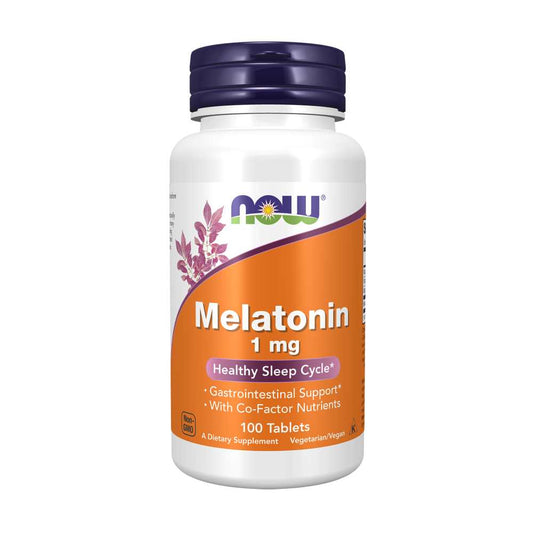 Now Foods Melatonin 1mg – Healthy Sleep Cycle & Digestive Support – 100 Tablets