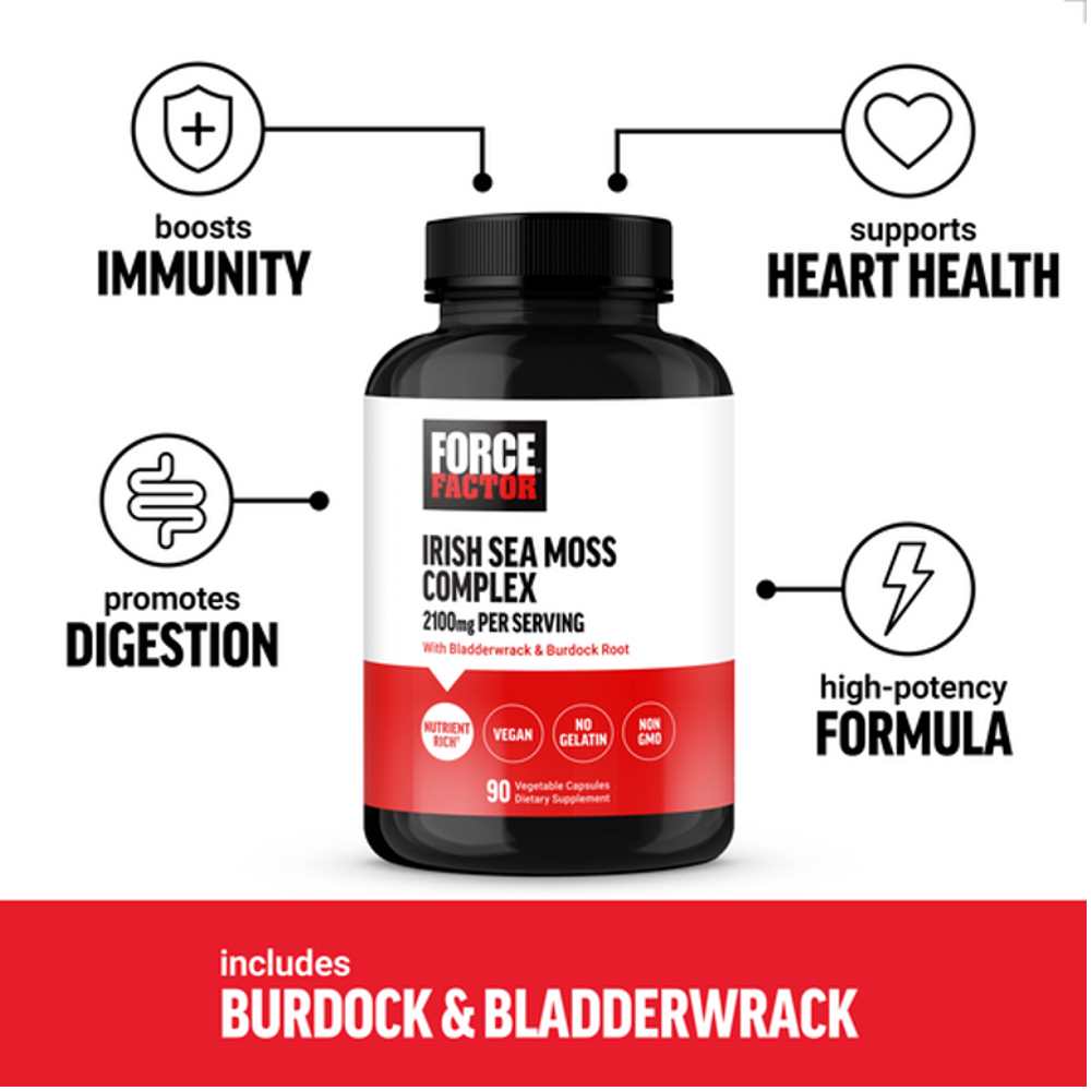 Force Factor Irish Sea Moss Complex – 90 Capsules