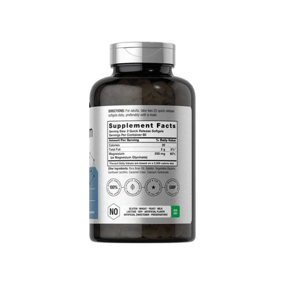 Horbäach Magnesium Glycinate 250mg per Serving | 120 Softgels