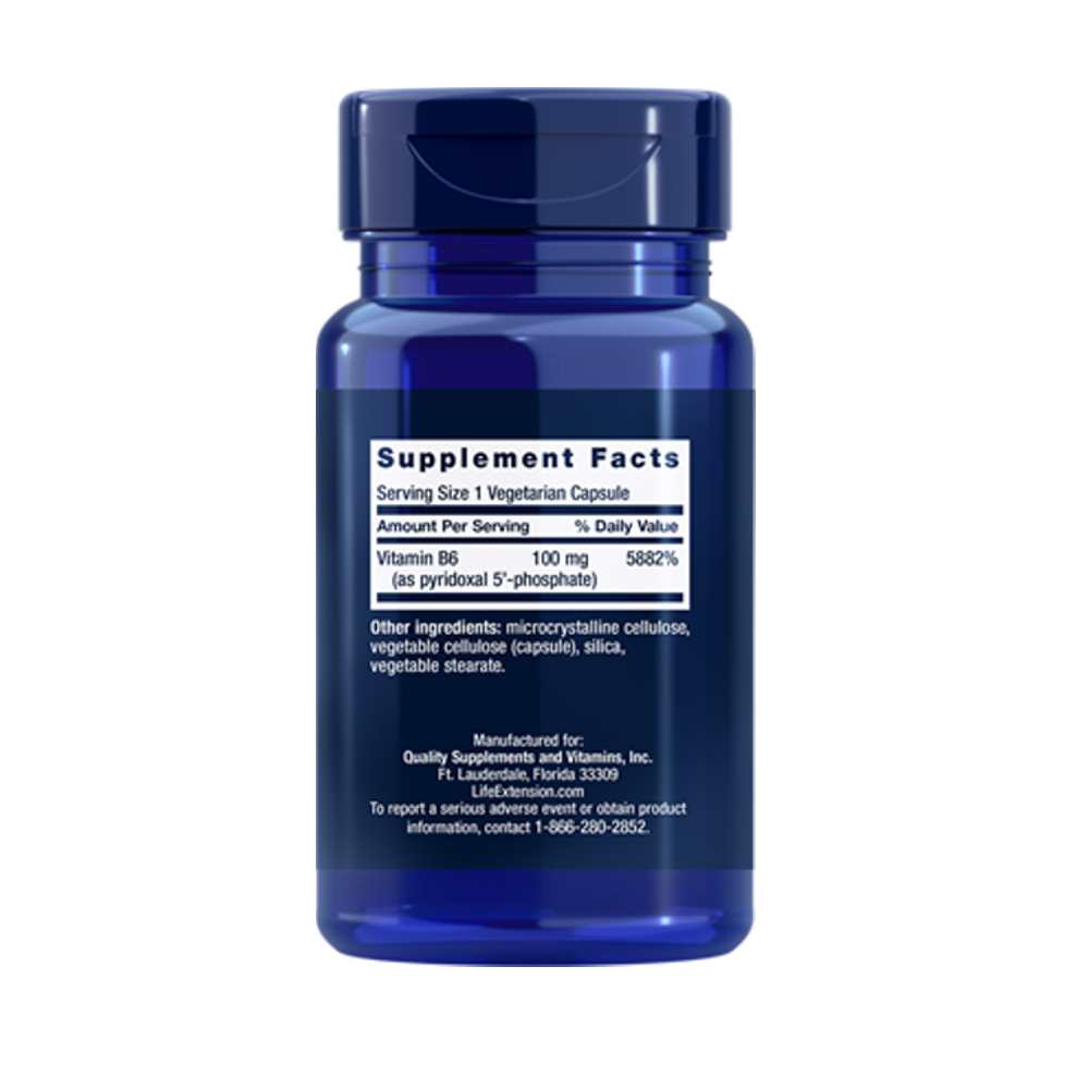 Life Extension Pyridoxal 5'-Phosphate Caps 100 Mg, 60 Vegetarian Capsules