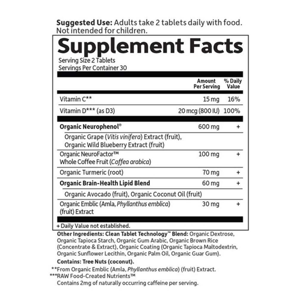 Garden of Life Dr. Formulated Memory & Focus for Adults 40+ 60 Tablets