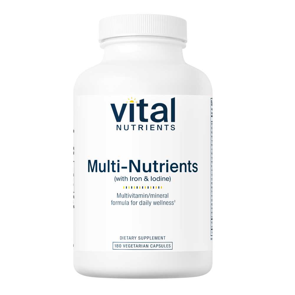 Vital Nutrients Multi-Nutrients with Iron & Iodine 180 Caps