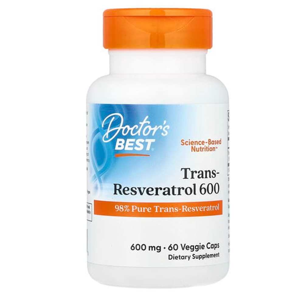 Doctor's Best High Potency Trans-Resveratrol 600 Mg, 60 Veggie Caps