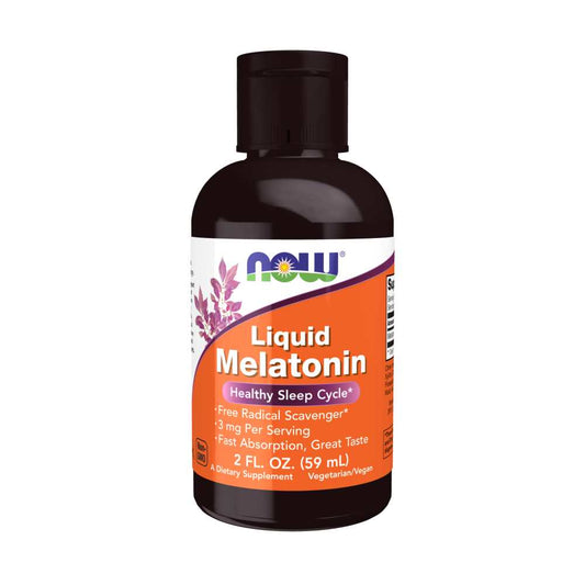 Now Foods Liquid Melatonin 3mg – Fast-Absorbing Sleep Support – 2 Fl Oz