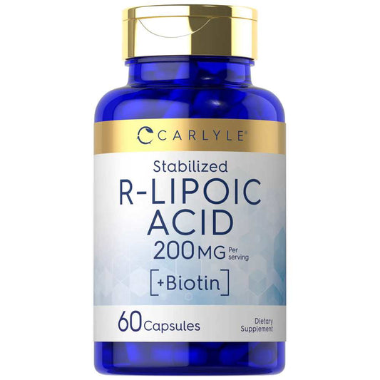 Carlyle Nutritionals R-Lipoic Acid 200mg per serving | 60 Capsules