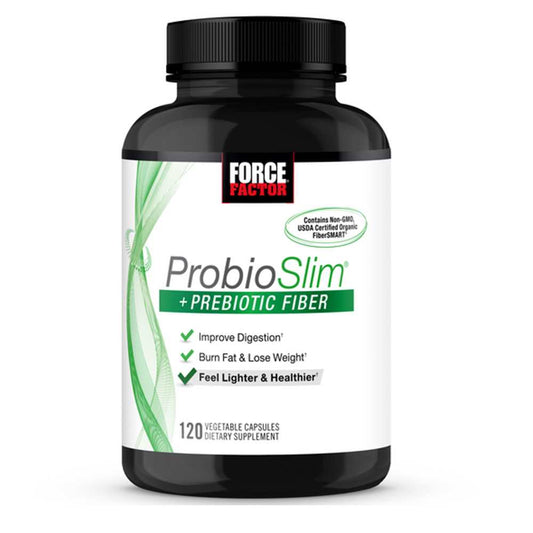 Force Factor Probio Slim + Prebiotic Fiber – 120 Capsules