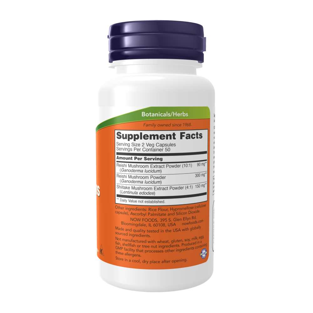 Now Foods Rei-Shi Mushrooms 270 Mg – 100 Veg Capsules
