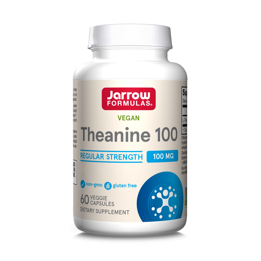 Theanine 100 By Jarrow Formula - Regular Strenght, NON GMO/Gluten Free