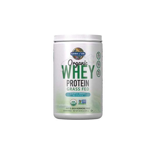 Garden of Life Organic Whey Protein Lightly Sweetened No Stevia 16.93oz (480g) Powder