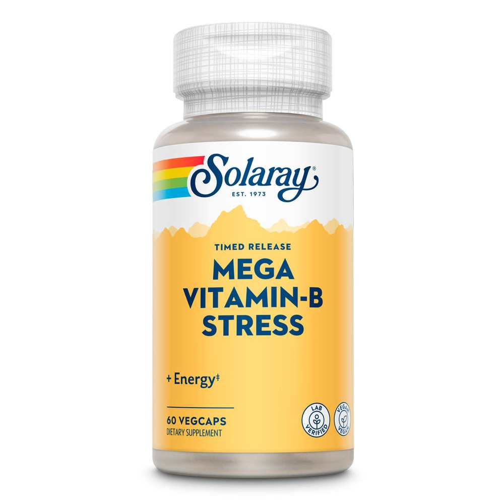 Solaray Mega Vitamin B-Stress, Timed-Release 60 Caps