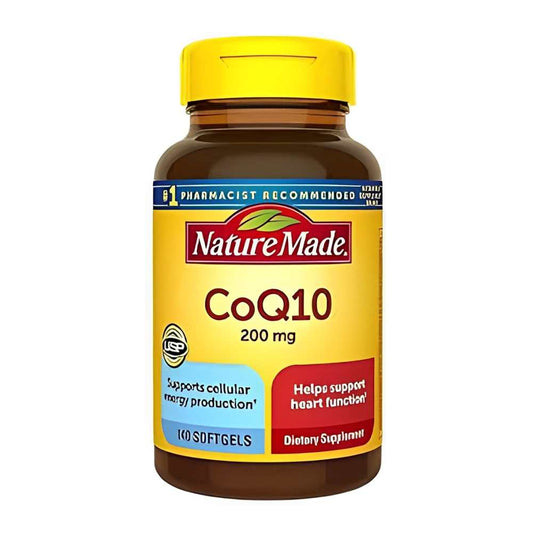 Nature Made Co Q10 200mg, 140 Softgels – Heart Health & Energy Support Dietary Supplement