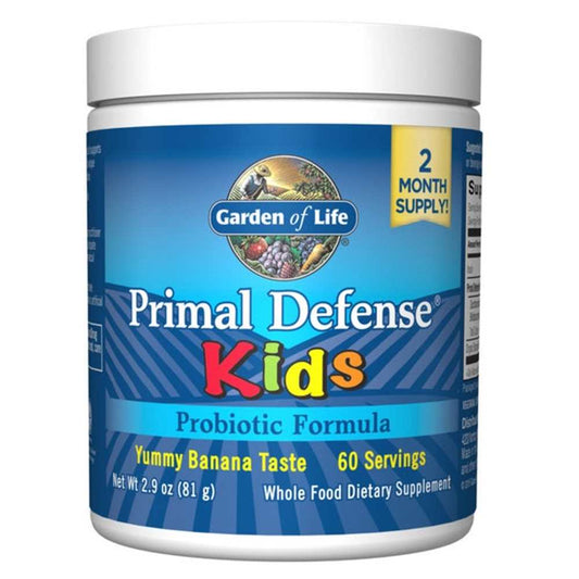 Garden of Life Primal Defense Kids Probiotic Formula Banana 2.9oz (81g) Powder