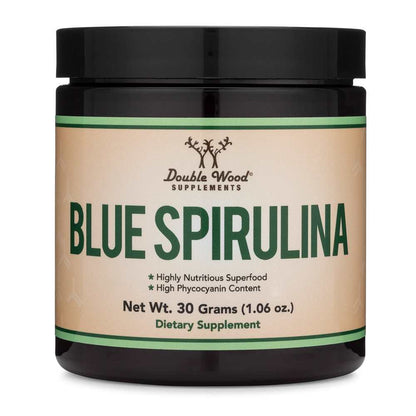 Double Wood Blue Spirulina – Pure Superfood Powder for Antioxidant Support | 30 Grams