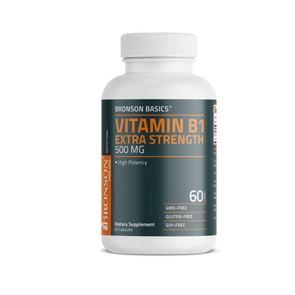 Bronson Vitamins Vitamin B1 Extra Strength 500 Mg 60 Caps
