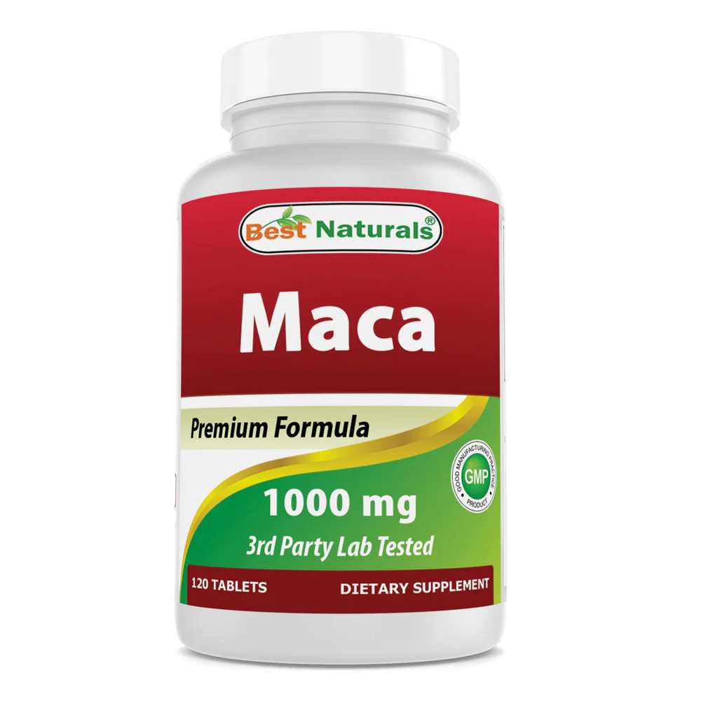 Best Naturals Gelatinized Maca 1000mg 120 Tablets