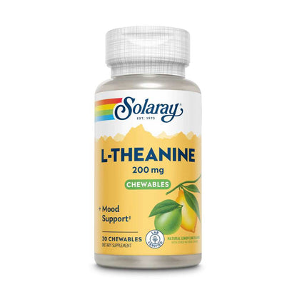 Solaray Sugar-Free L-Theanine , Lemon-Lime Flavor 30 Chewable