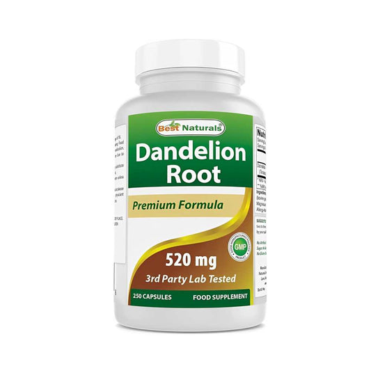 Best Naturals Dandelion Root – Premium Formula – 520mg – 250 Capsules