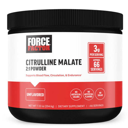 Force Factor Citrulline Malate Powder – 204.6g (~66 Servings)