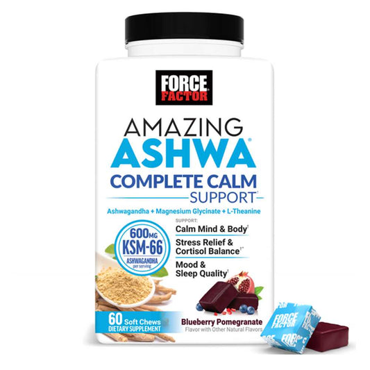 Force Factor Amazing Ashwa Complete Calm Support – 60 Soft Chews