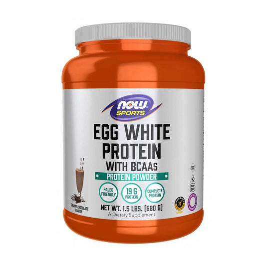 Now Sports Egg White Protein, Creamy Vanilla Powder – Pure Egg White Protein Blend – 680g