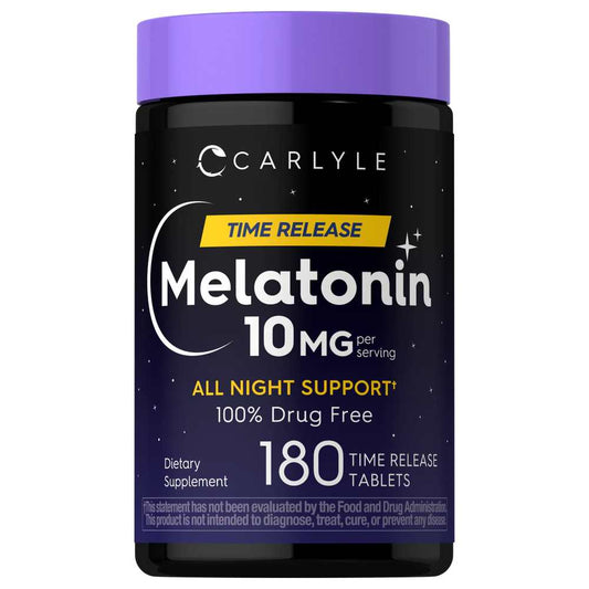 Carlyle Nutritionals Melatonin 10mg 180 Time Release Tablets