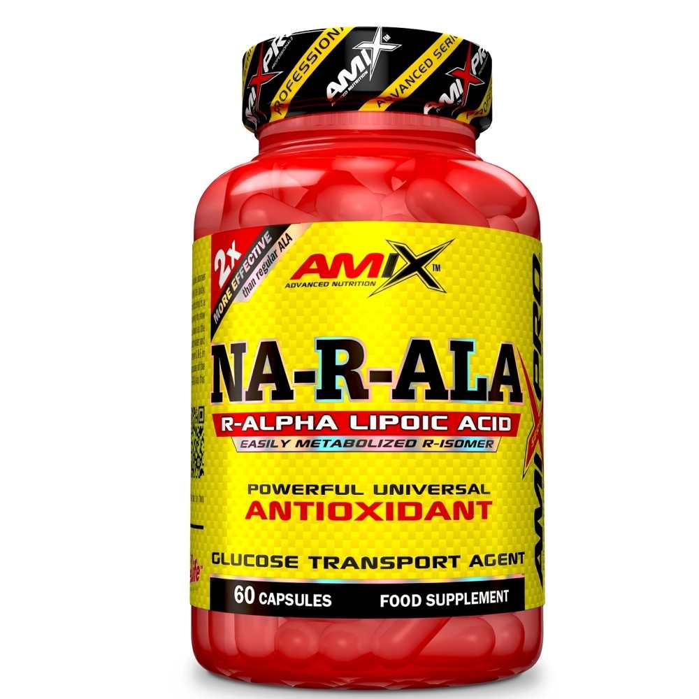 Amix Na-R-Ala – R-Alpha Lipoic Acid Supplement, Powerful Universal Antioxidant & Glucose Transport Agent, 60 Capsules