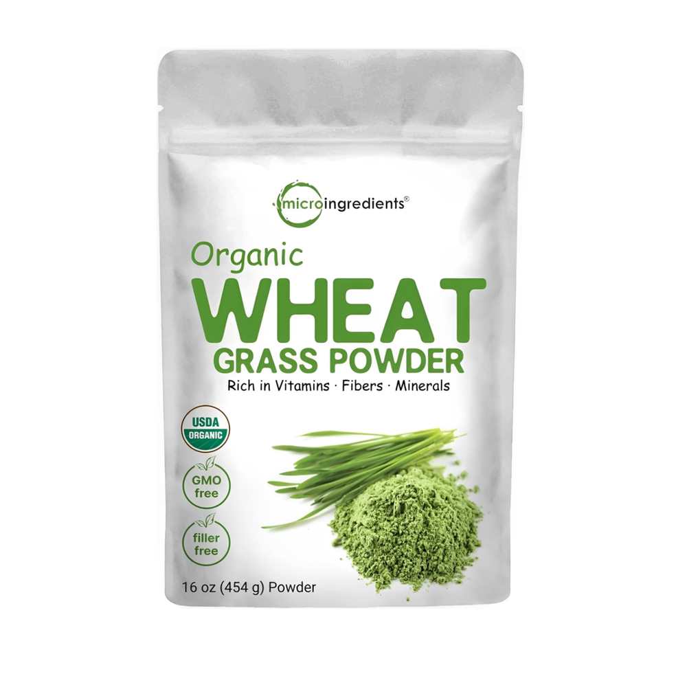 Micro Ingredients Organic Wheatgrass Powder – Usda Organic, Non-Gmo, Rich in Vitamins & Minerals (16 Oz / 454g)