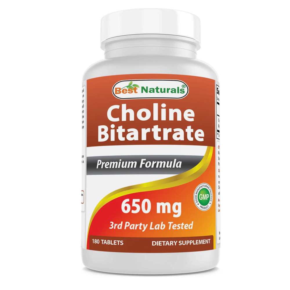 Best Naturals Choline Bitartrate 650 mg 180 Tablets