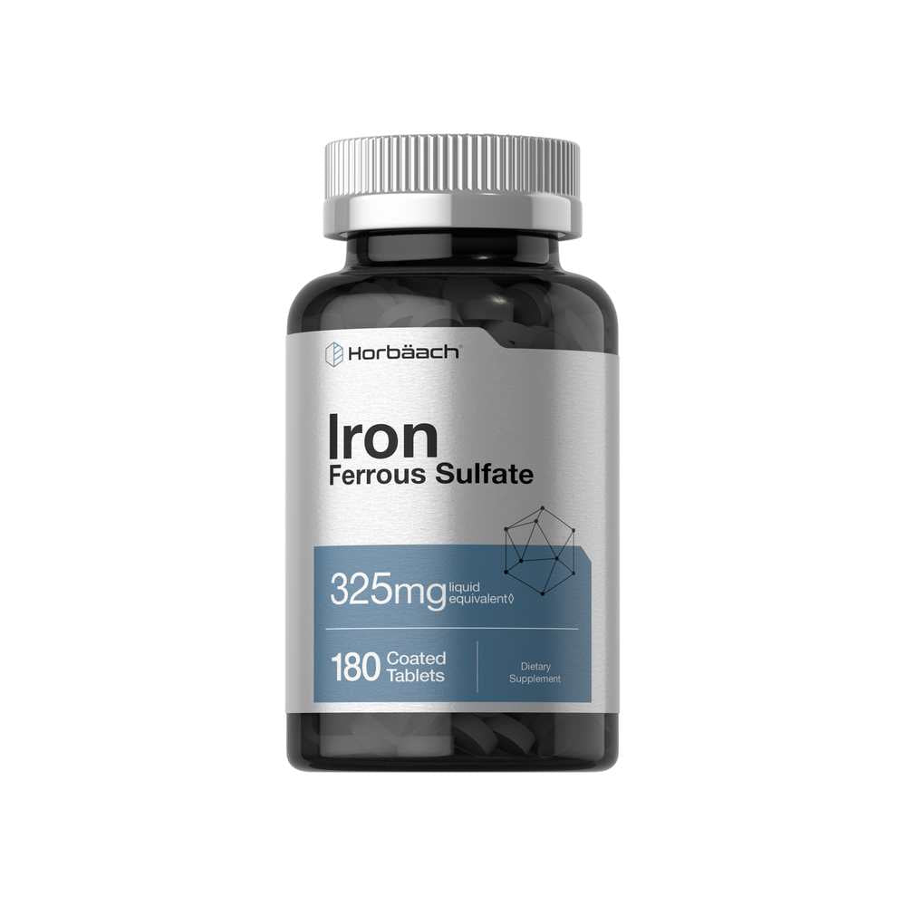 Horbäach Iron Ferrous Sulfate 325mg | 180 Tablets