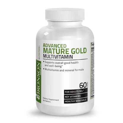 Bronson Vitamins Advanced Mature Gold Once Daily Multivitamin for Adults Over 50 60 Tabs