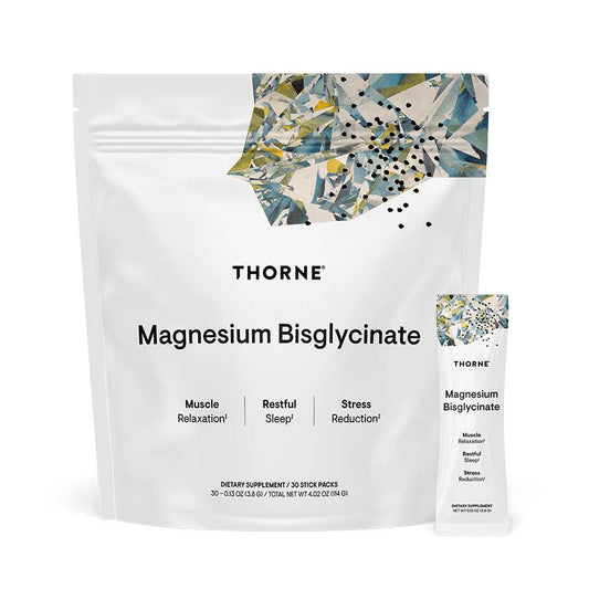 Thorne Magnesium Bisglycinate – Muscle Relaxation & Sleep Support (30 Sticks)