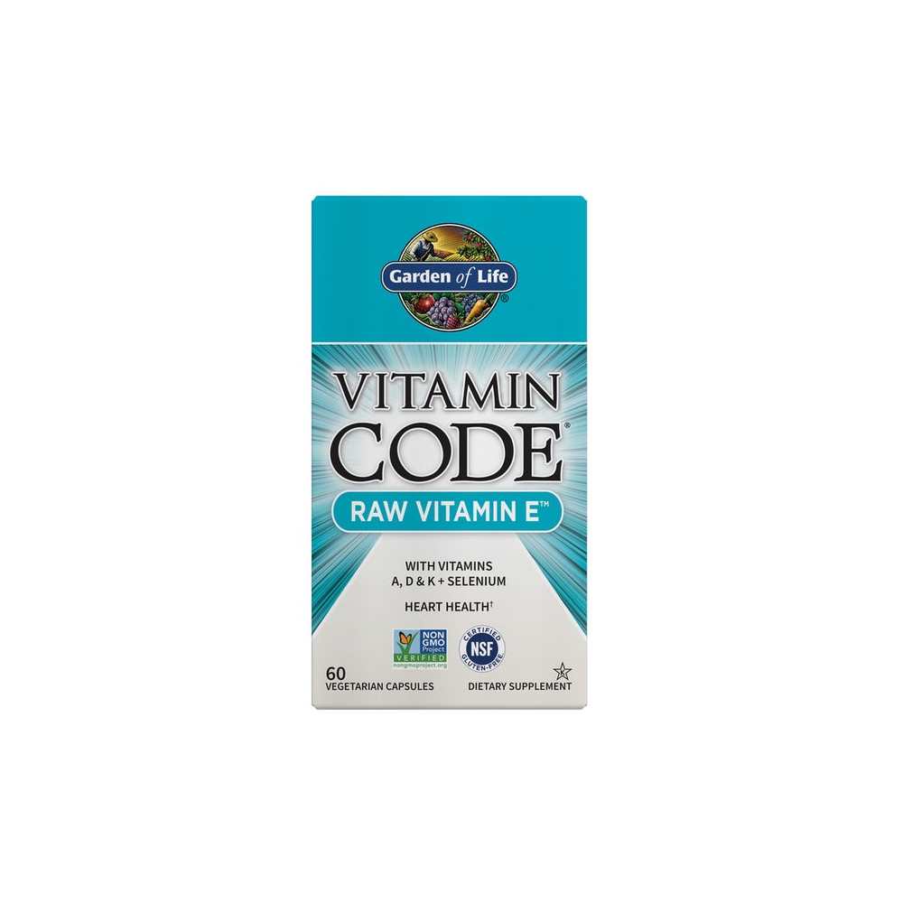 Garden of Life Vitamin Code Raw Vitamin E 60 Capsules