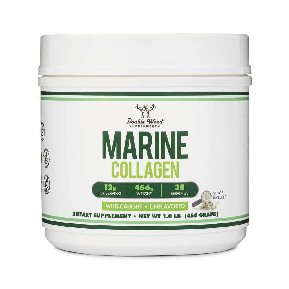 Double Wood Marine Collagen – Unflavored Wild-Caught Peptides 456g