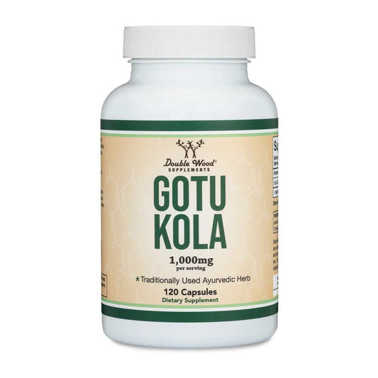 Double Wood Gotu Kola – 1000mg Herbal Support for Focus, Circulation & Skin | 120 Capsules