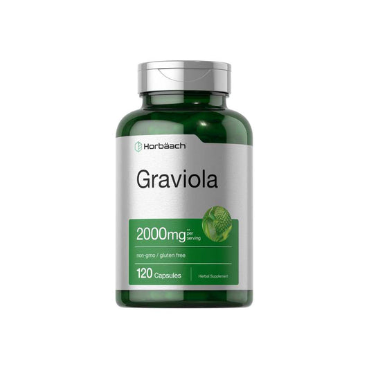 Horbäach Graviola Extract 2000mg per Serving | 120 Capsules