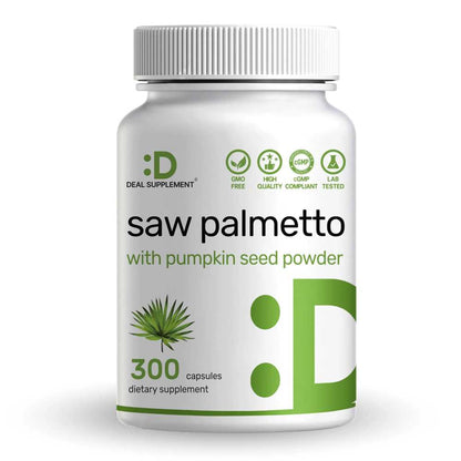 Deal Supplement Saw Palmetto Supplement 5000mg with Pumpkin Seed, 300 Capsules